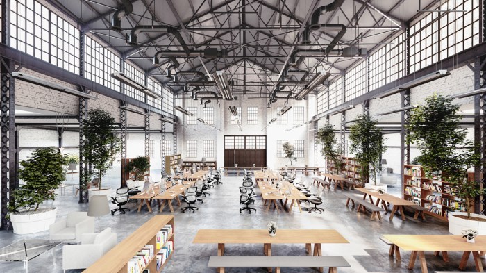 How to decorate a warehouse office