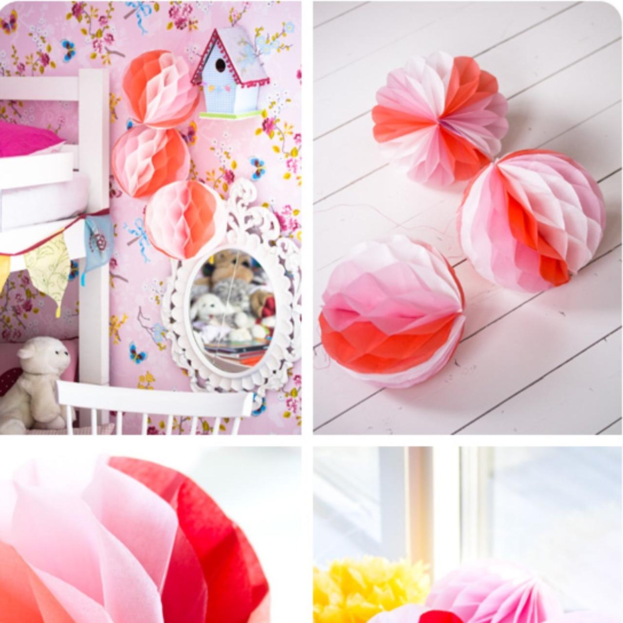 How to make an easy honeycomb paper decoration