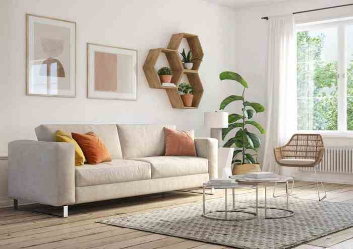 How to decorate a long living room wall