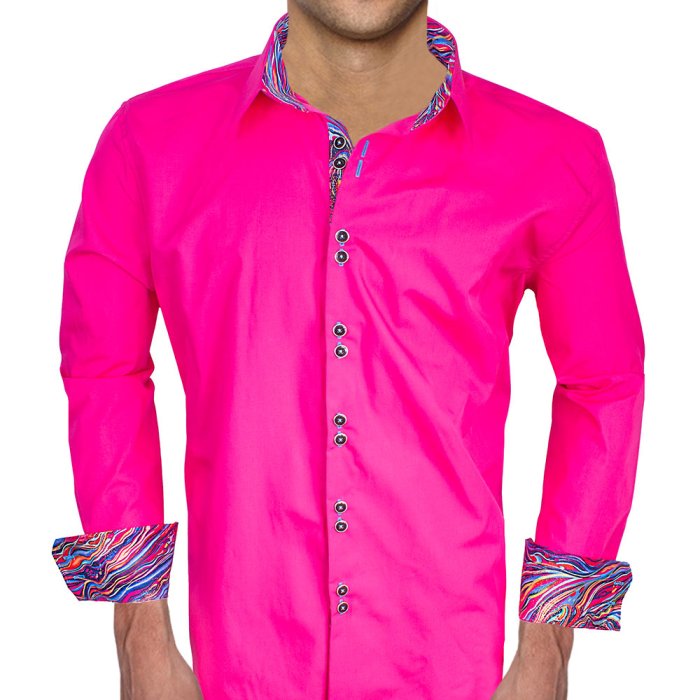 Mens hot pink dress shirts