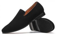 Mens black suede dress shoes