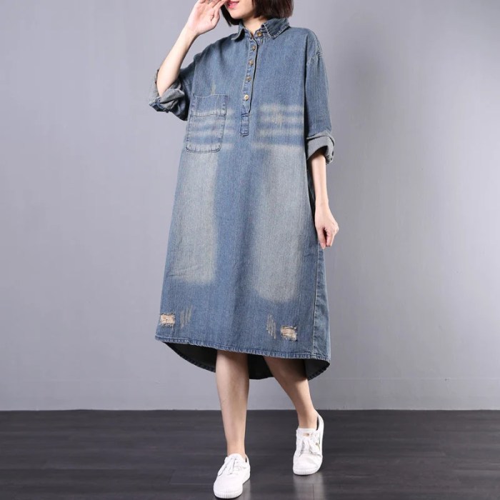 Loose shirt dress for women