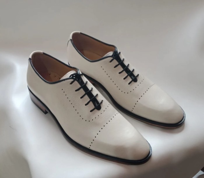 White leather dress shoes men