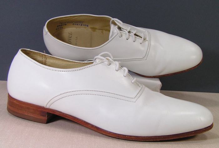 White dress men bates leather oxford lites military