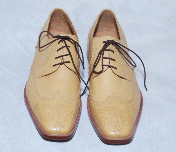 Mens cream dress shoes