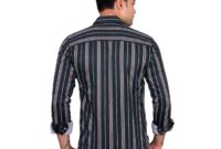 Striped men's dress shirts