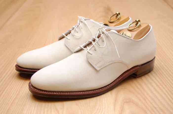 White leather dress shoes men