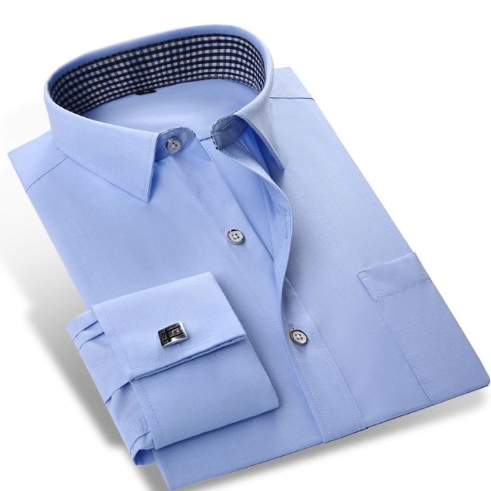 Mens contrast cuff dress shirts